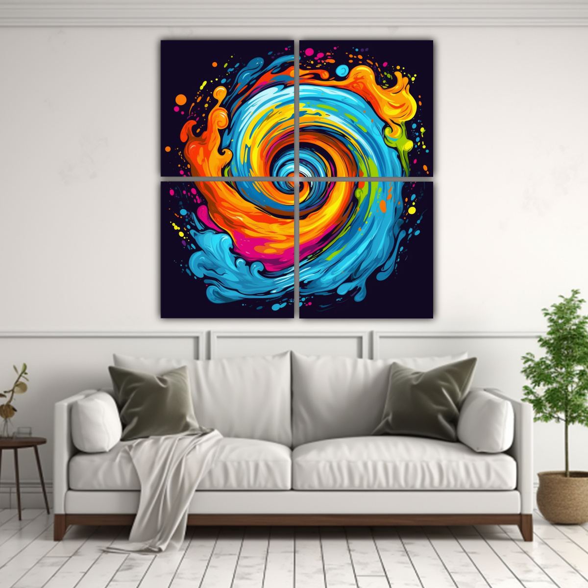 PINTURAS DECORATIVAS MINIMALISTAS DE LIENZO CON 140X140 CM - 2