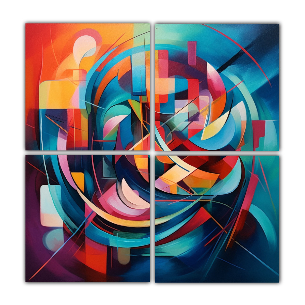 CUATRO ARTES FOTOGRAFÍA IMPACTANTE CON COLORES 80X80 CM - 1