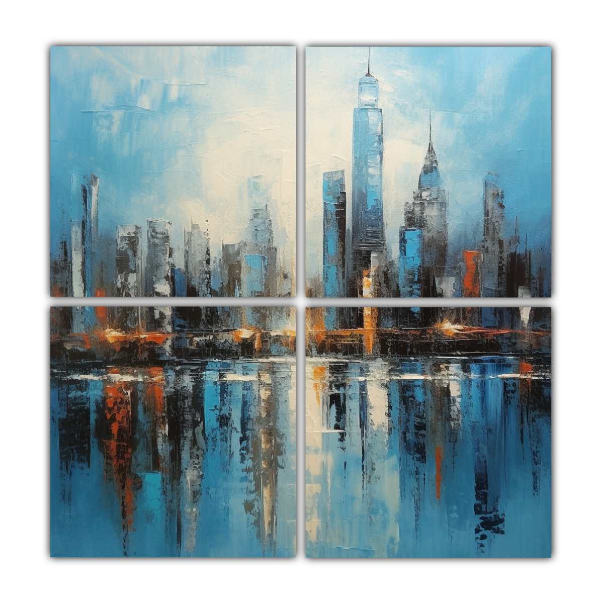 CUADRO MOVIMIENTO TEMÁTICA NUEVA YORK EN ESTILO 40X40 CM - 1