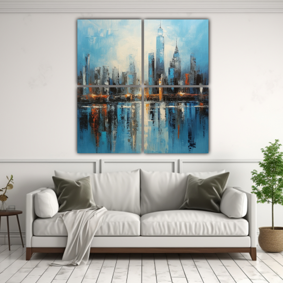 CUADRO MOVIMIENTO TEMÁTICA NUEVA YORK EN ESTILO 40X40 CM - 2