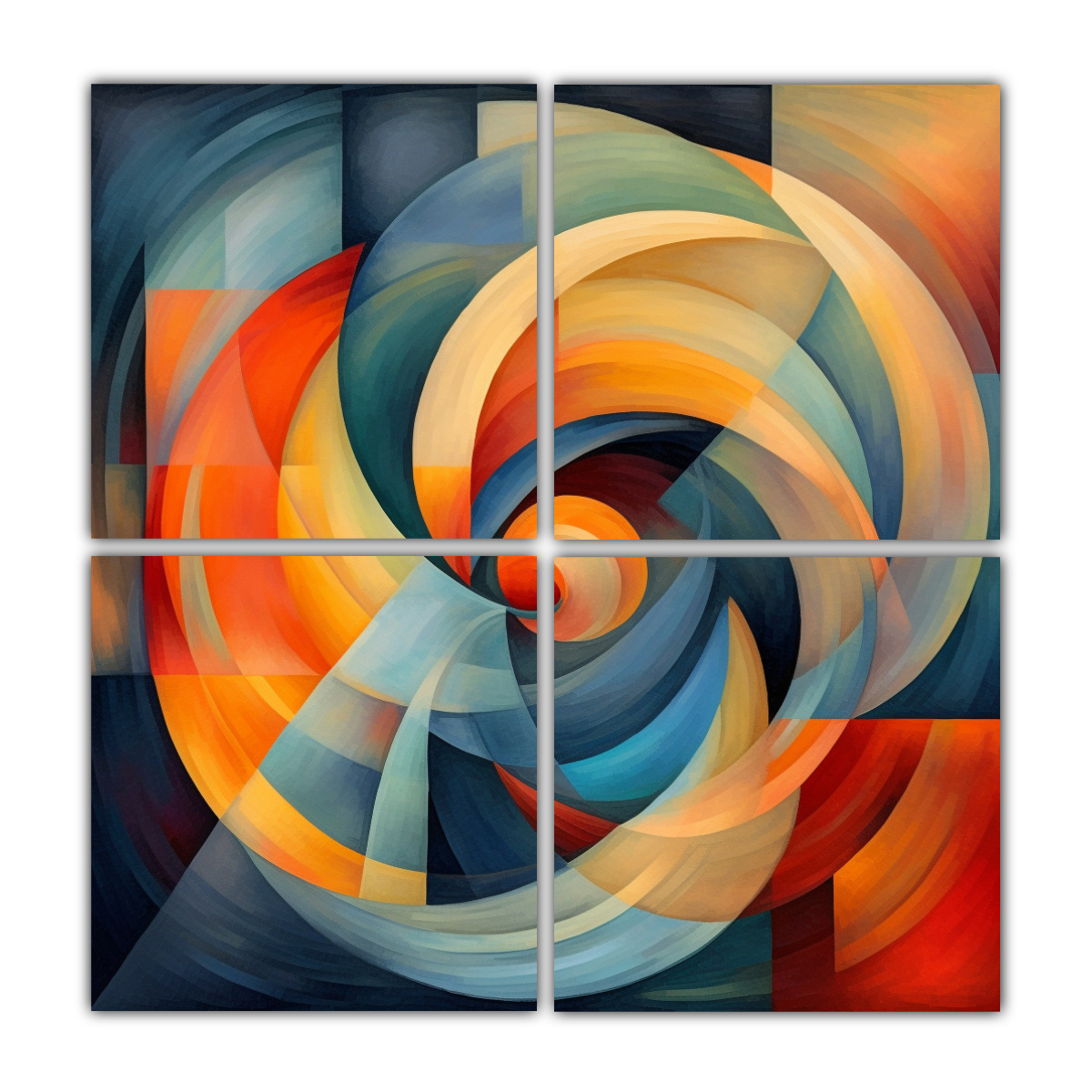 CUADRO DE TELA ABSTRACTO ARMÓNICO DE SONIDOS 160X160 CM - 1