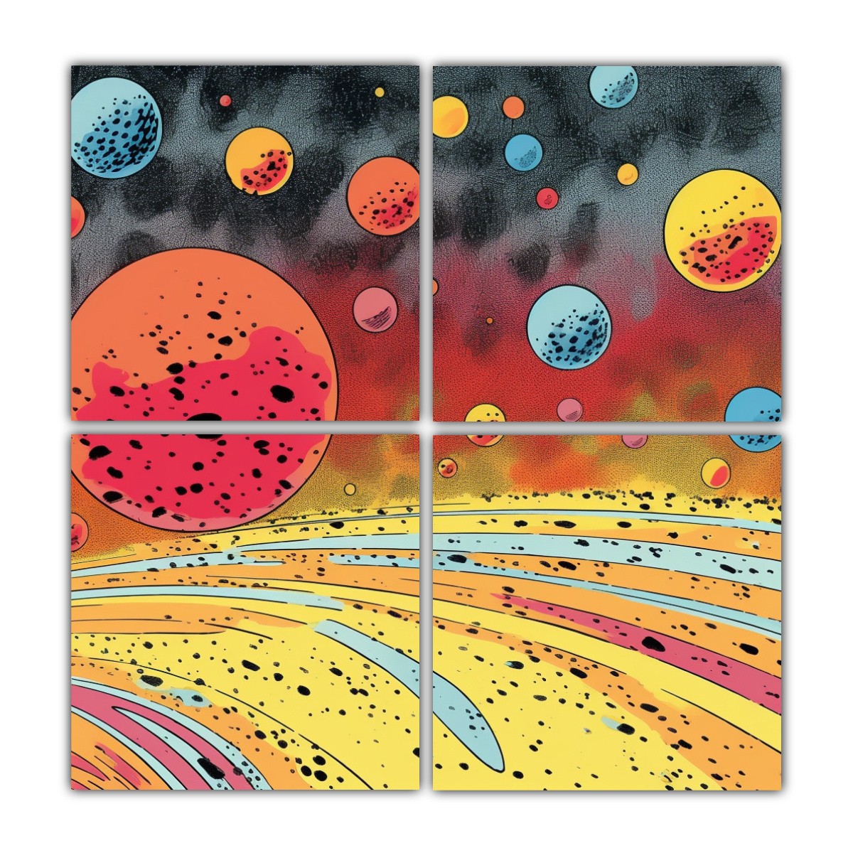 DECORACIÓN DE PINTURAS ESTILO CÓMIC DE JACK 140X140 CM - 1