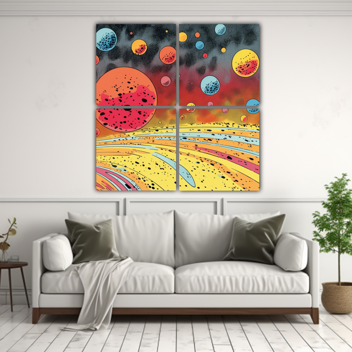 DECORACIÓN DE PINTURAS ESTILO CÓMIC DE JACK 140X140 CM - 2