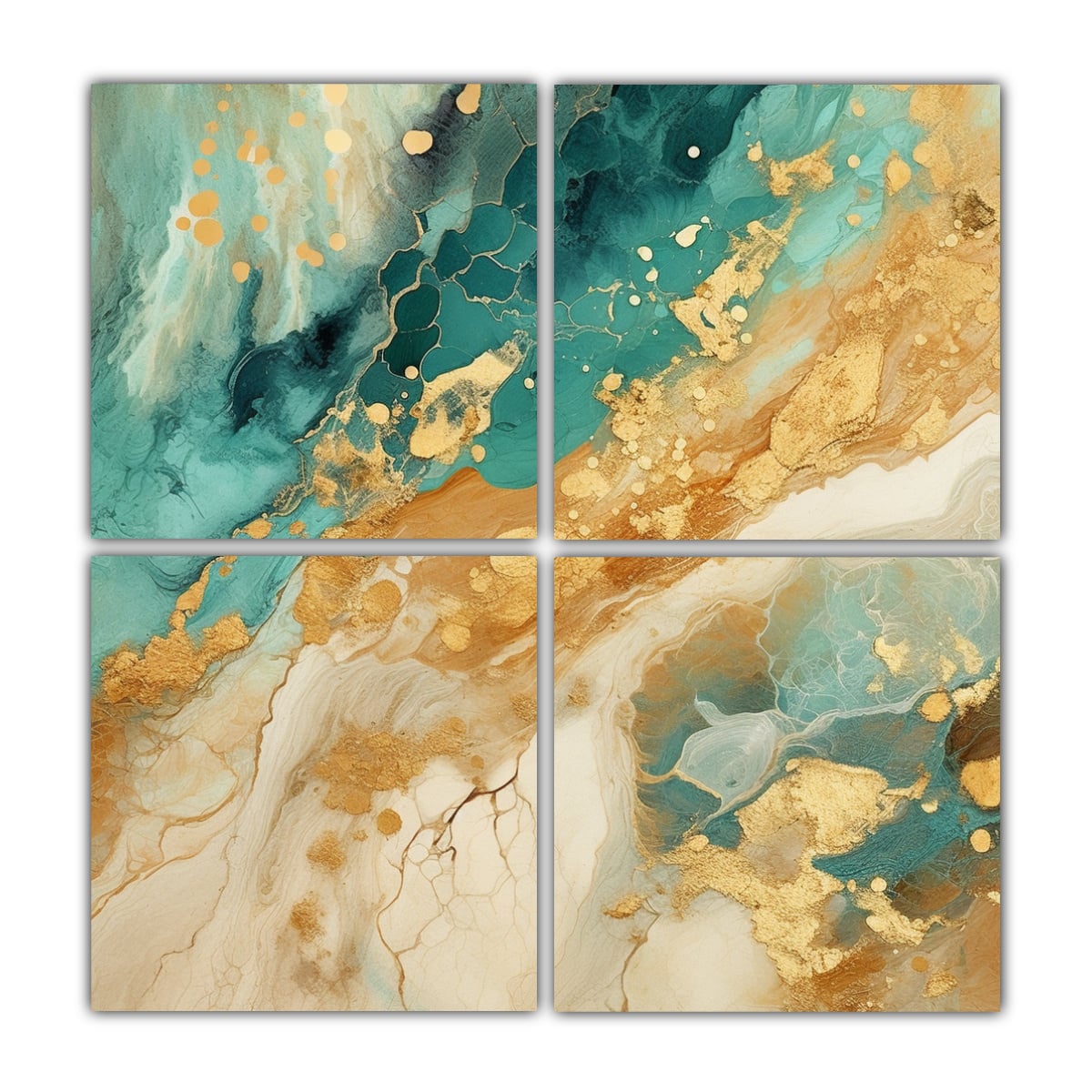 PINTURA ACUARELA ESTILO DECORATIVO LÍNEAS ARTE 120X120 CM - 1