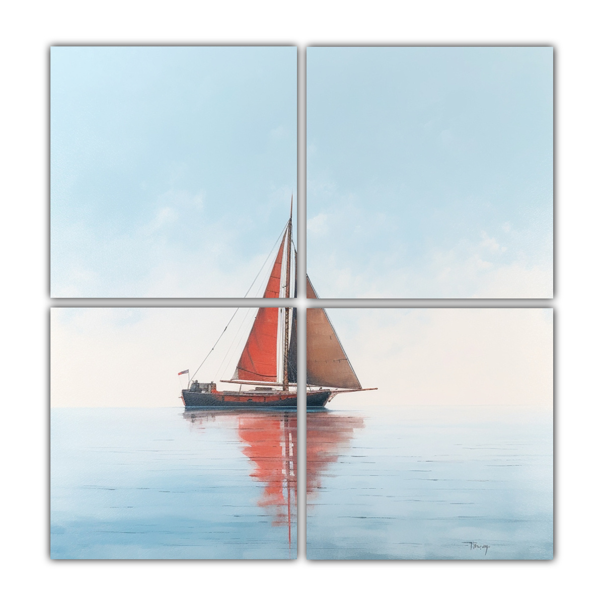 CUADRO IMPRESO LIENZO MINIMALISTA DE UN HERMOSO 80X80 CM - 1