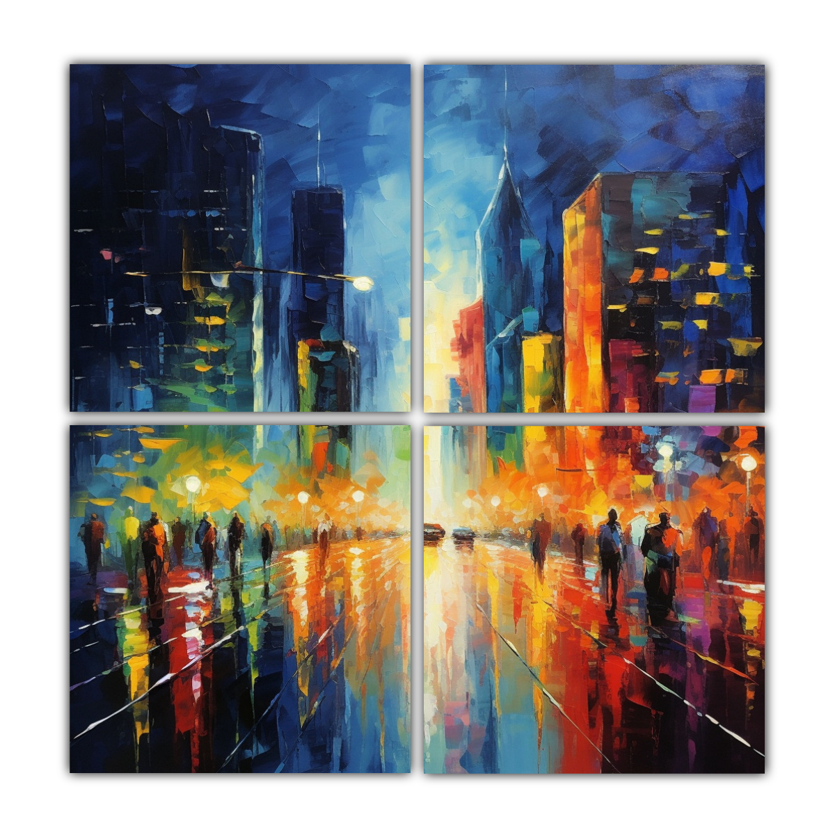 CUADROS ABSTRACTOS MÁS BELLOS DE LUCES DE LA 100X100 CM - 1
