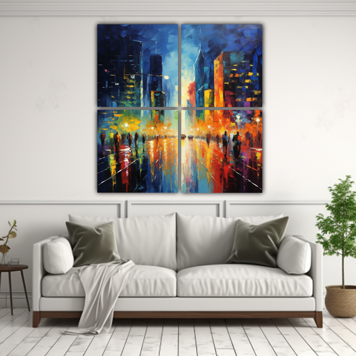 CUADROS ABSTRACTOS MÁS BELLOS DE LUCES DE LA 100X100 CM - 2