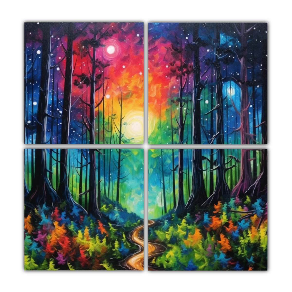CUADROS TEMÁTICOS QUE FUSIONAN LA TRANQUILIDAD 160X160 CM - 1