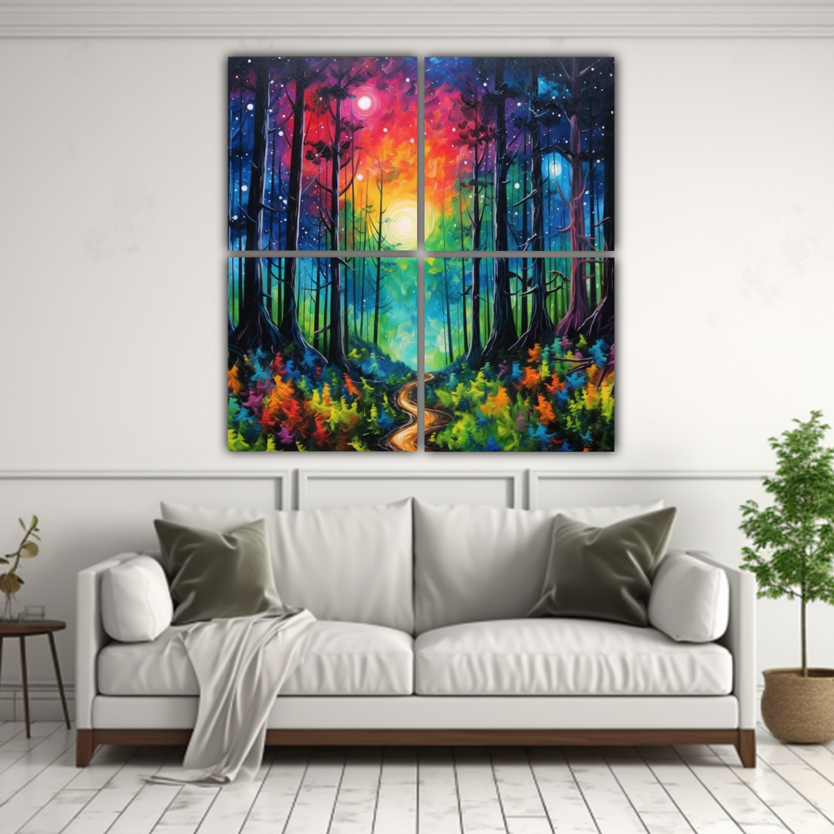 CUADROS TEMÁTICOS QUE FUSIONAN LA TRANQUILIDAD 160X160 CM - 2