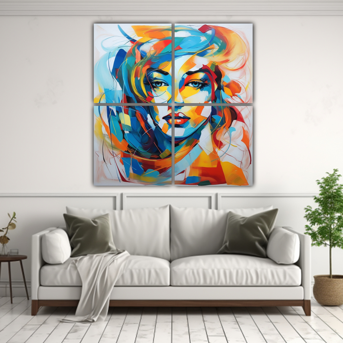CUADRO MOVIMIENTO GAMA DE COLORES 118437 200X200 CM - 2