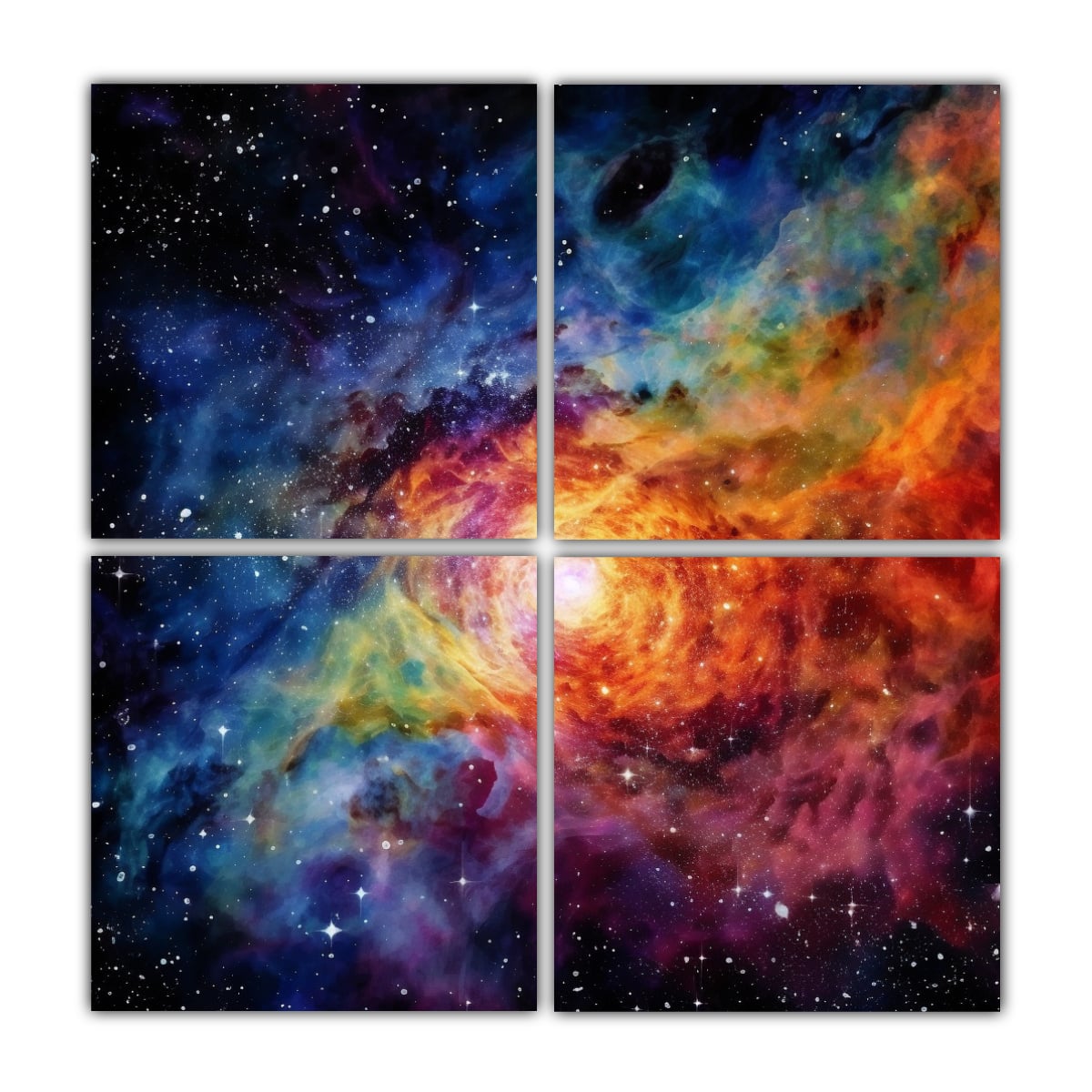 PINTURAS DECORATIVAS DE COLORES VIBRANTES DE ALTA 60X60 CM - 1