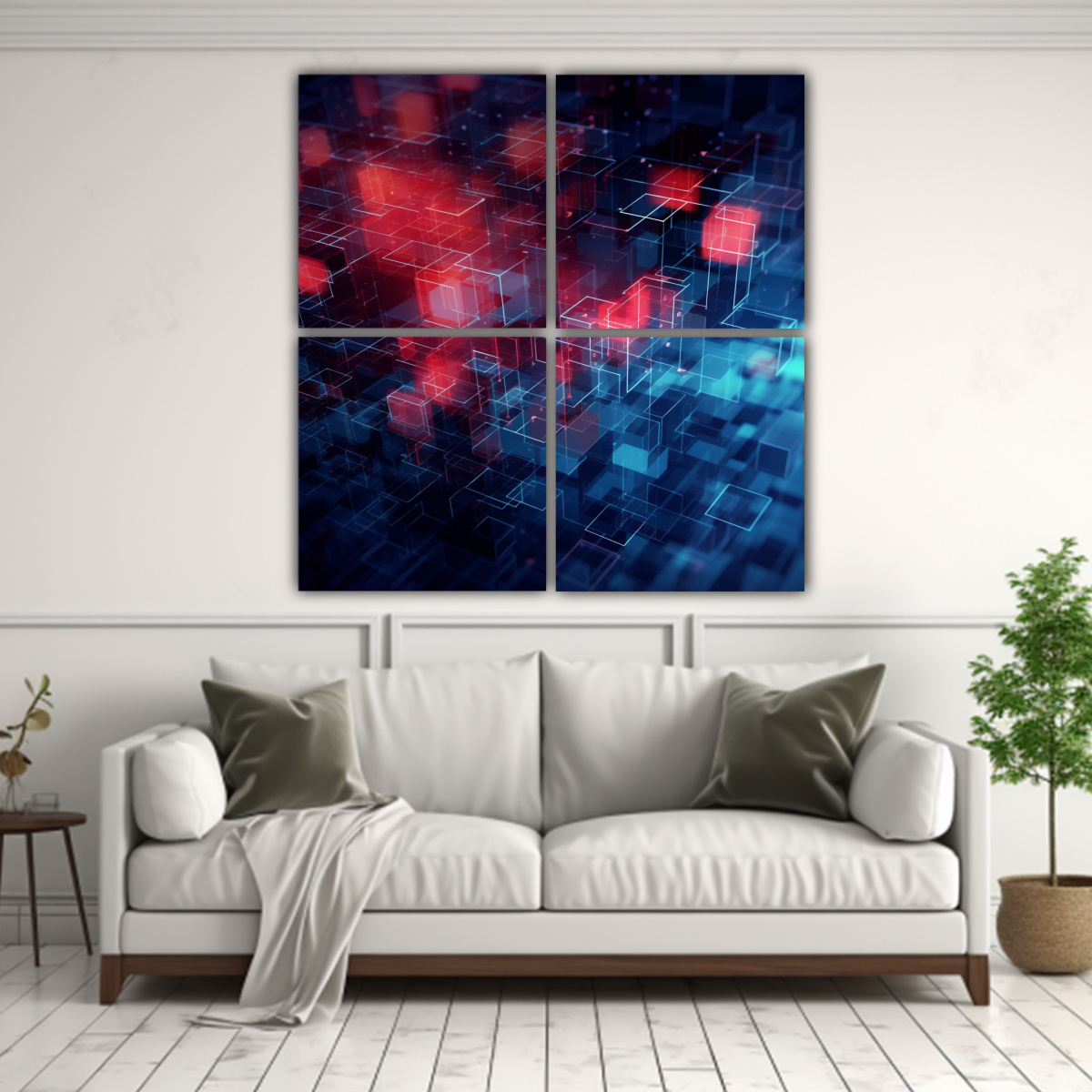 LIENZO ABSTRACTO COLORIDO EMPRESA TECNOLÓGICA 100X100 CM - 2