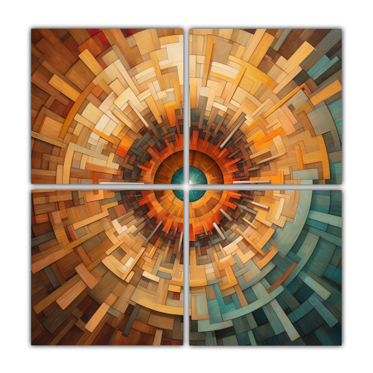 PINTURAS DECORATIVAS DE CONVERGENCIA RADIAL 40X40 CM - 1