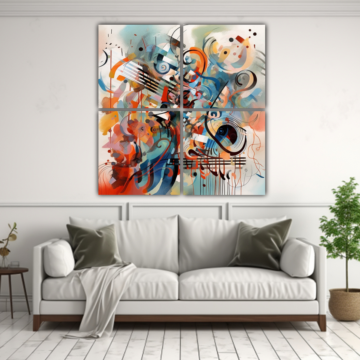 CUADROS ABSTRACTOS DE MÚSICA WHIPSMART 80X80 CM - 2