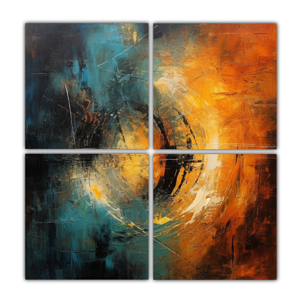 PINTURAS ABSTRACTAS PARA DECORACIÓN ENIGMA DE 60X60 CM - 1