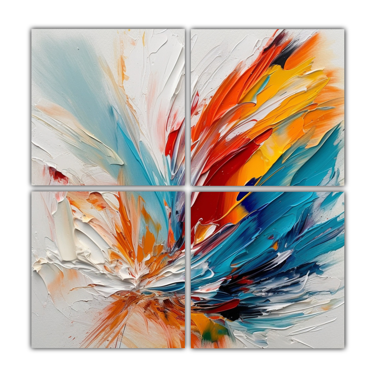CUADROS ABSTRACTOS DE MOVIMIENTO ÉPOCA BOHO EN 60X60 CM - 1