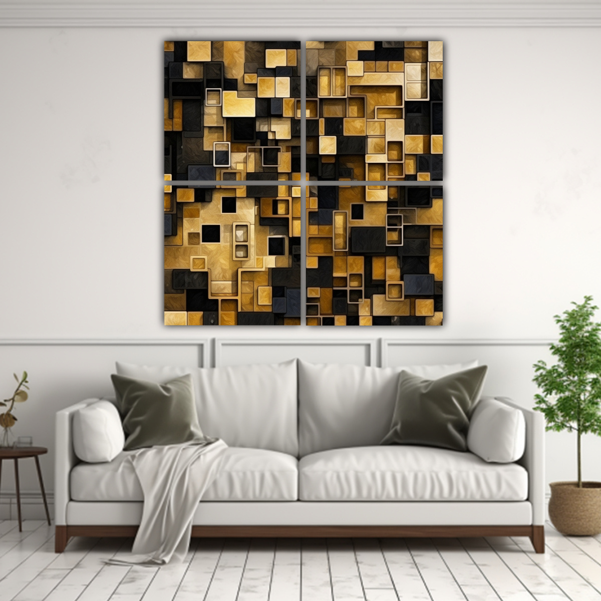 CUADROS ABSTRACTOS DE COLORES VIBRANTES 180X180 CM - 2