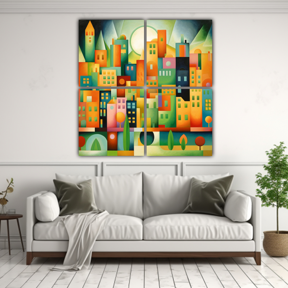CUATRO COMPOSICIÓN CONTRASTE CITY TARSILA DO 160X160 CM - 2