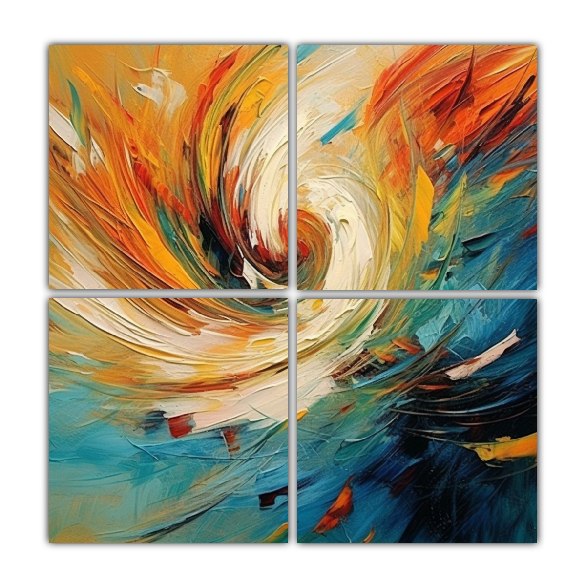 CUADROS ABSTRACCIÓN STREET ART ARTE ABSTRACTO 100X100 CM - 1