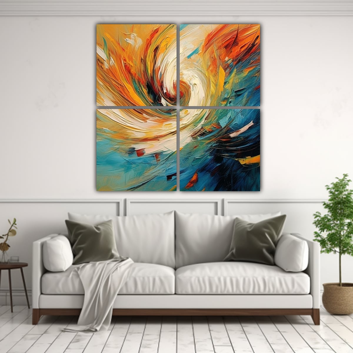 CUADROS ABSTRACCIÓN STREET ART ARTE ABSTRACTO 100X100 CM - 2