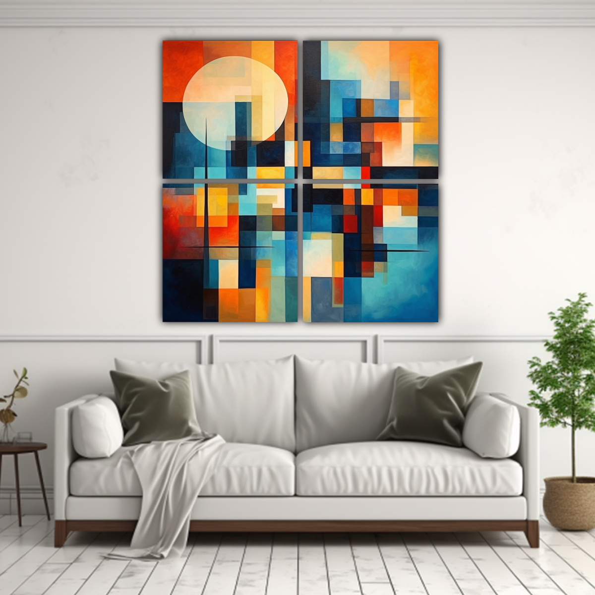 CUATRO LIENZOS VANGUARDIA EXPRESIVIDAD ARTE POR 160X160 CM - 2