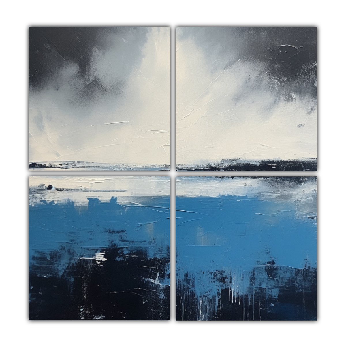 PINTURAS ABSTRACTAS TEMÁTICA PAISAJE MINIMALISTA 40X40 CM - 1