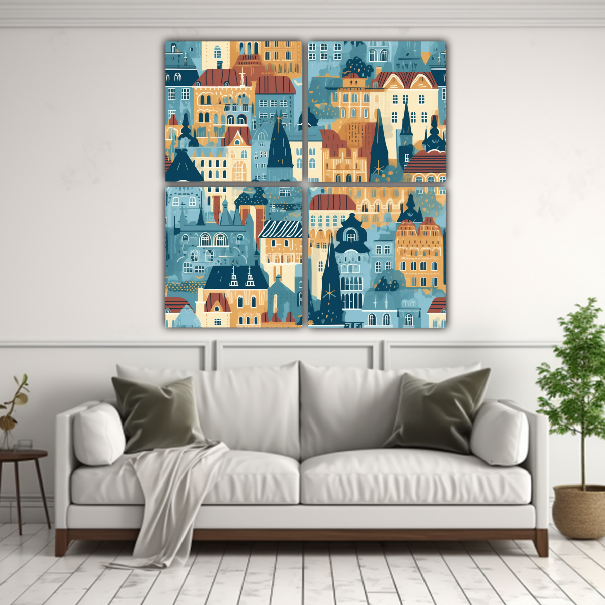 CUADRO DECORATIVO EN BASTIDOR NORRIS PRAGUE, 4 60X60 CM - 2