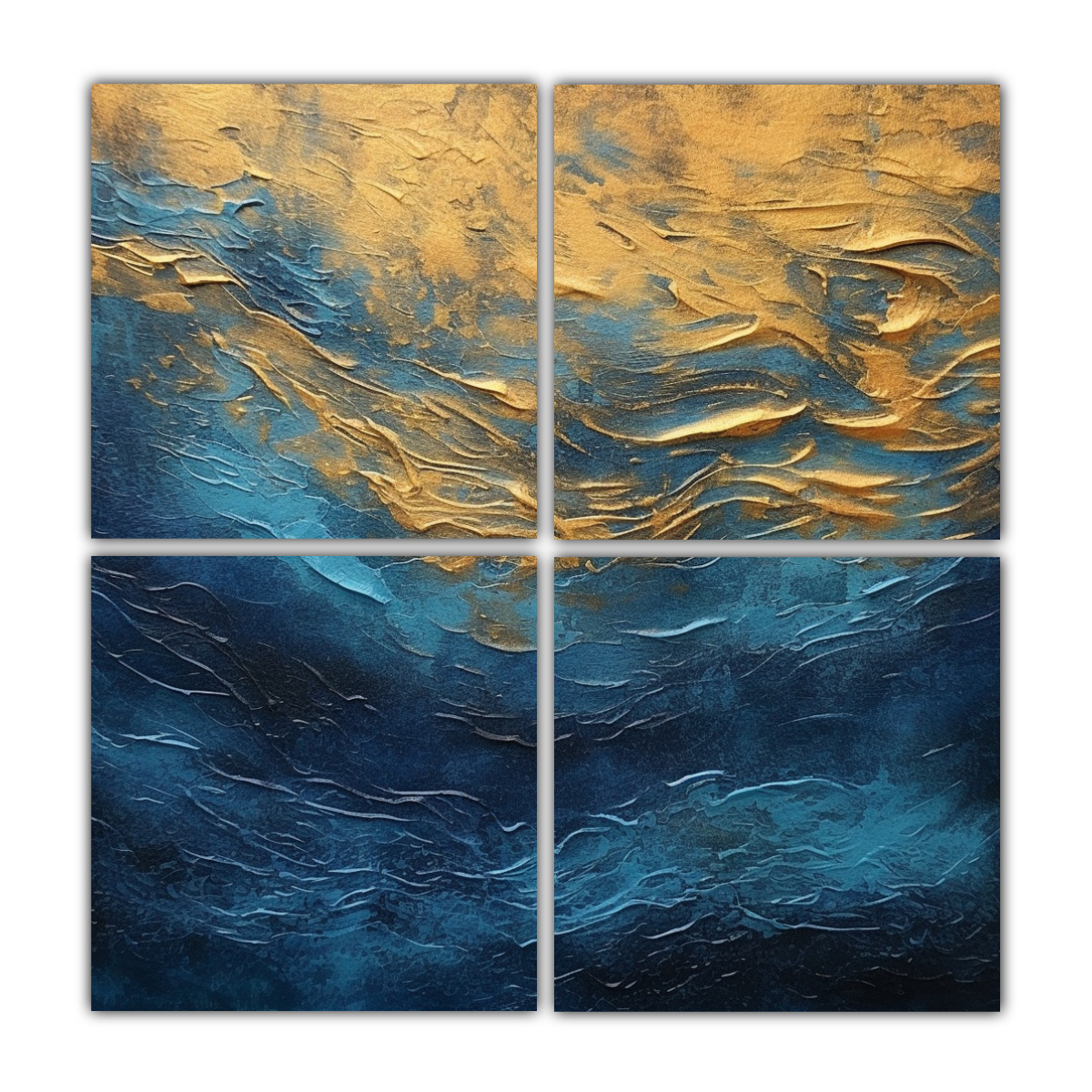 PINTURA ACRÍLICA DE TEXTURA SIMPLE EN LIENZO DE 100X100 CM - 1