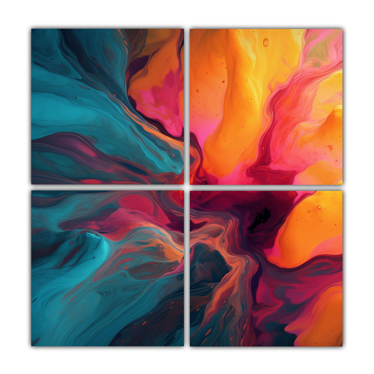 CUADROS DE DECORACIÓN CON COLORES ABSTRACTOS 180X180 CM - 1