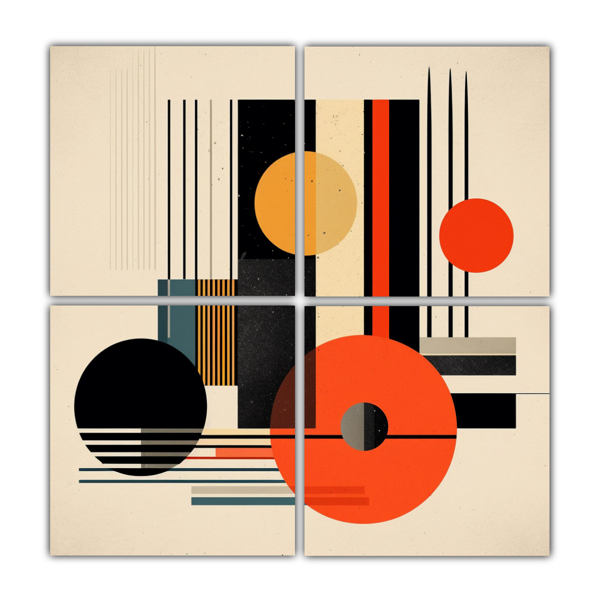 LIENZOS ENIGMÁTICOS DE FORMAS GEOMÉTRICAS, ARTE 80X80 CM - 1