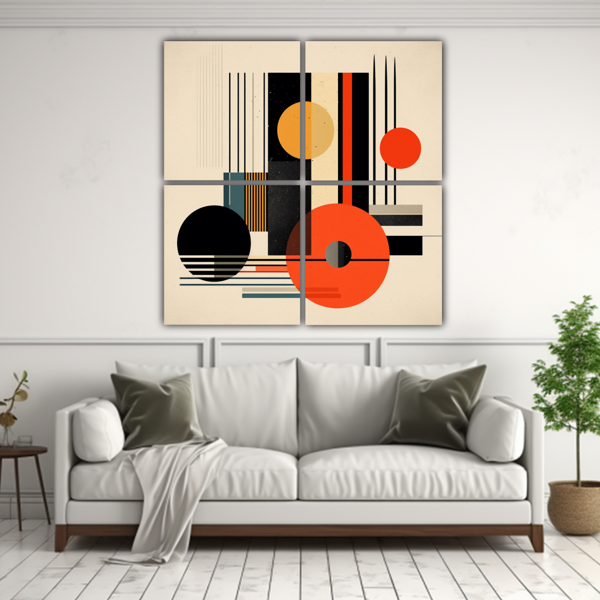 LIENZOS ENIGMÁTICOS DE FORMAS GEOMÉTRICAS, ARTE 80X80 CM - 2