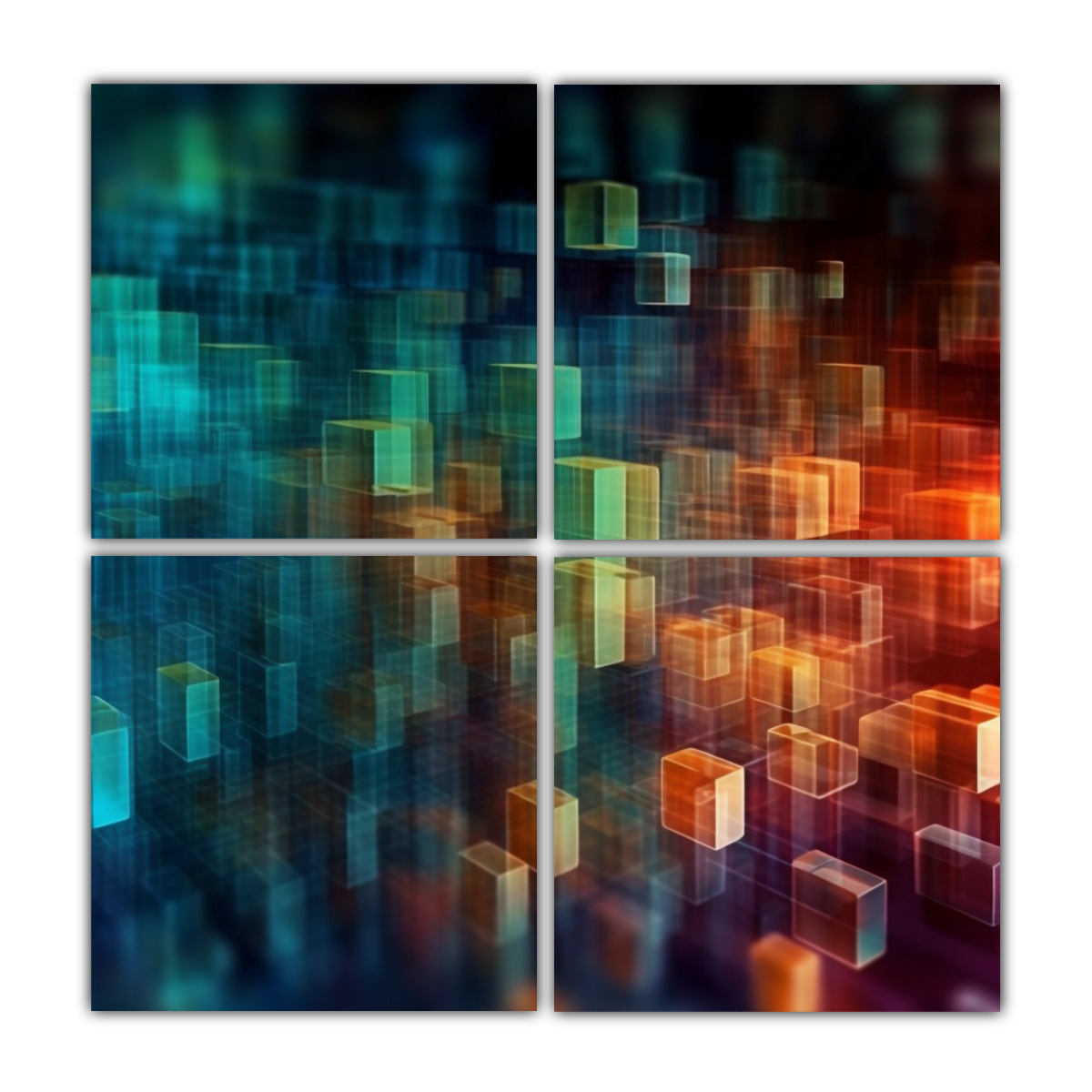 ARTE ABSTRACTO PARA DECORACIÓN INSPIRADO EN LA 100X100 CM - 1