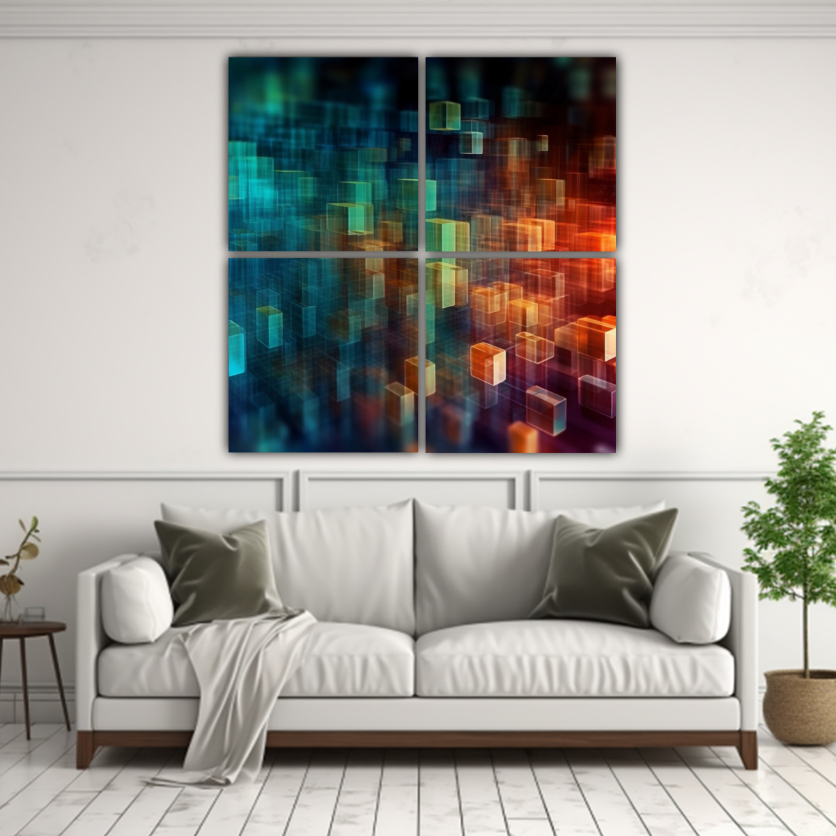 ARTE ABSTRACTO PARA DECORACIÓN INSPIRADO EN LA 100X100 CM - 2