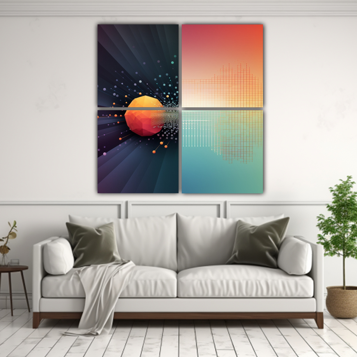 CUADROS DIBUJO ESTRELLADOS PARA DECORACIÓN 120X120 CM - 2
