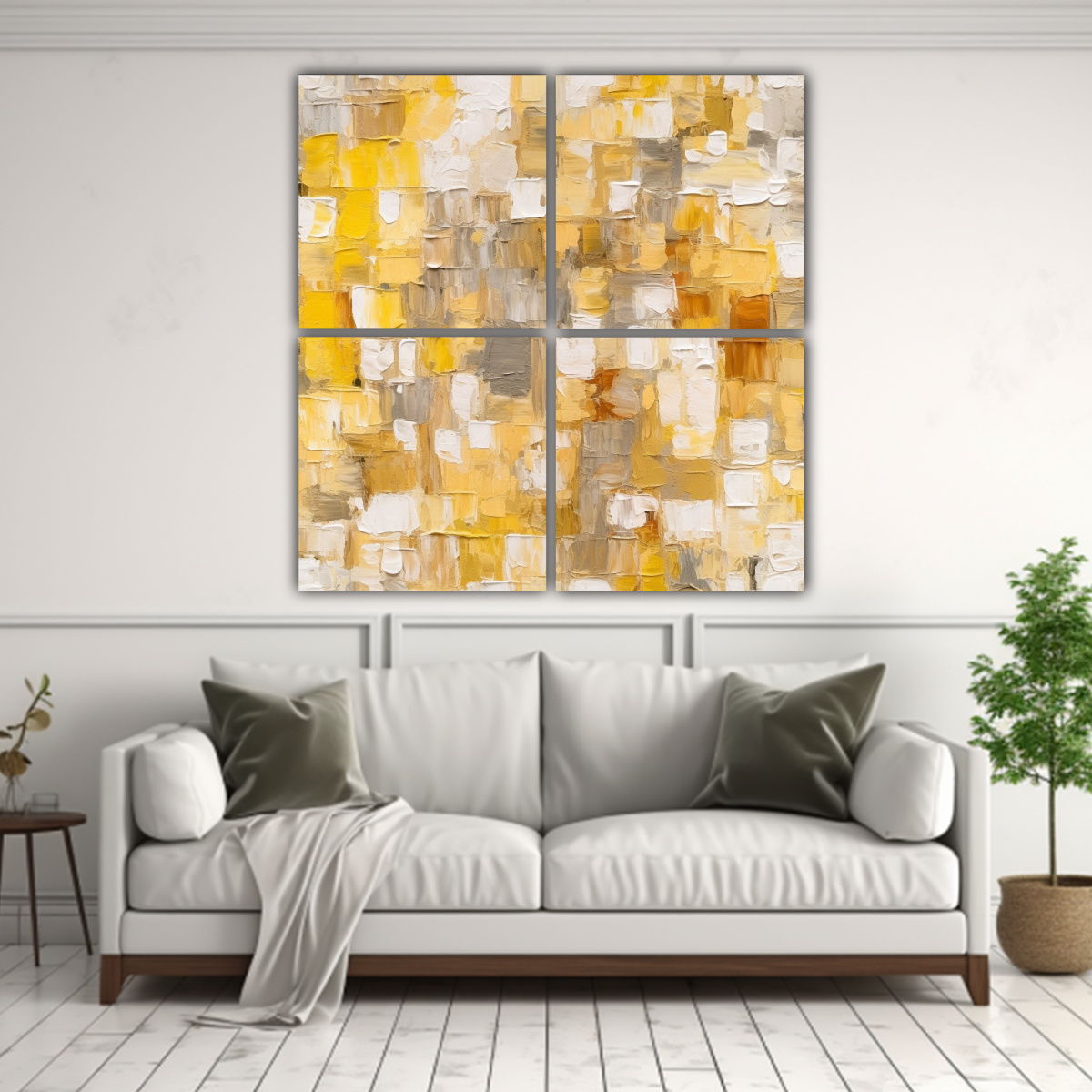 CUADRO DECORATIVO ABSTRACTO CON CUADROS GRANDES 40X40 CM - 2