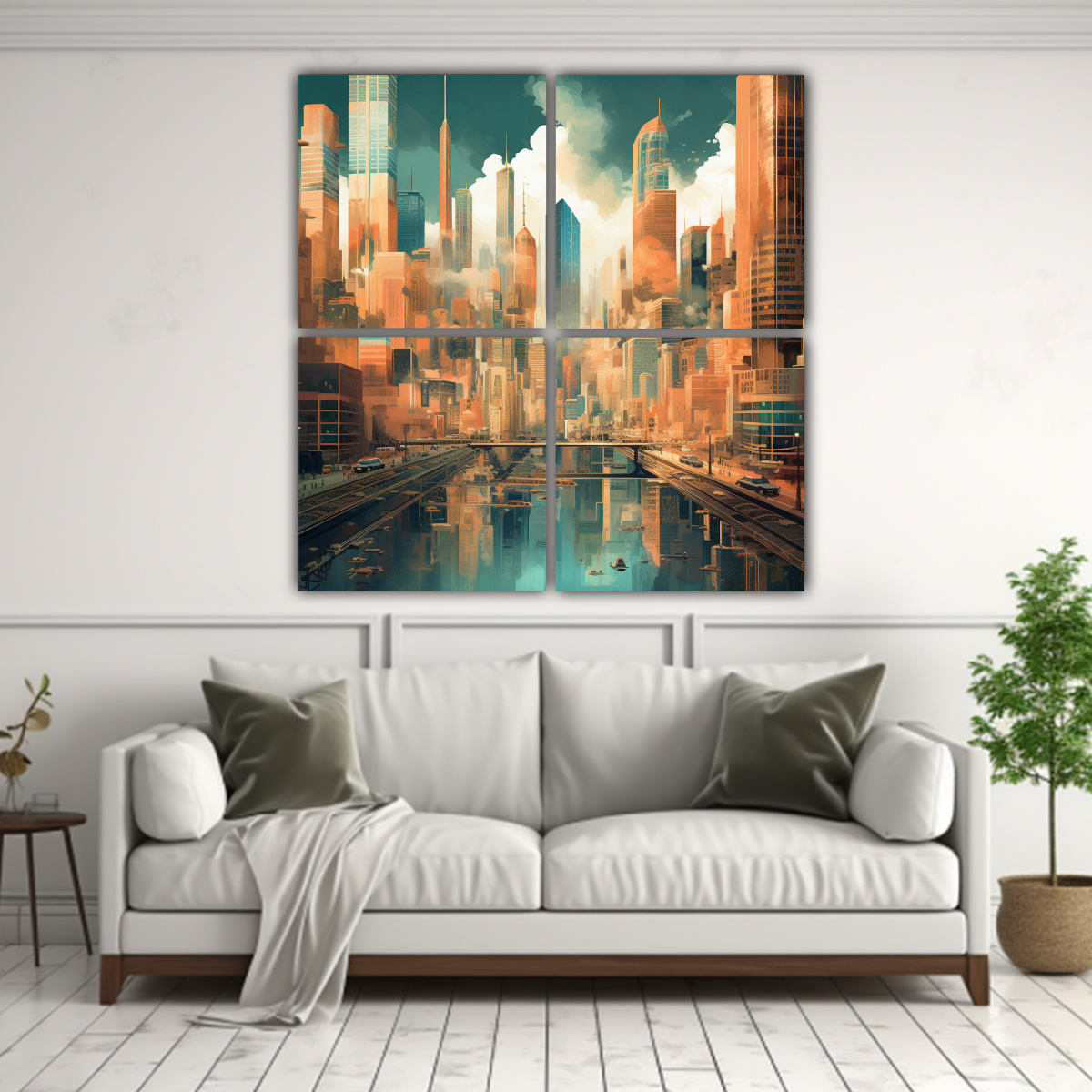 CUADROS DECORATIVOS DE TELA SUBLIMADA ÉPOCA 120X120 CM - 2