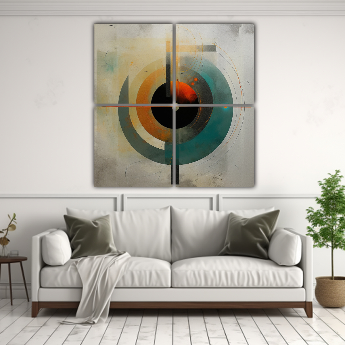 PINTURAS MINIMALISTAS SURREALISTAS DE LONA 80X80 CM - 2