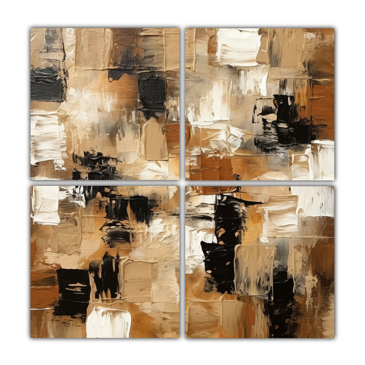 CUATRO TELAS EN BASTIDOR ACUARELA FANTASIA 60X60 CM - 1