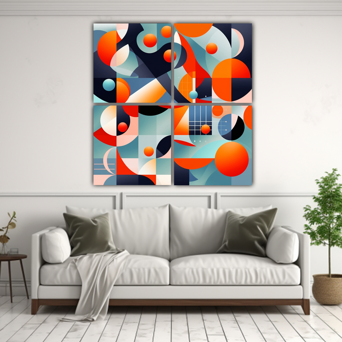 4 PINTURAS VANGUARDIA FANTASÍA GENERAN SERIE DE 140X140 CM - 2