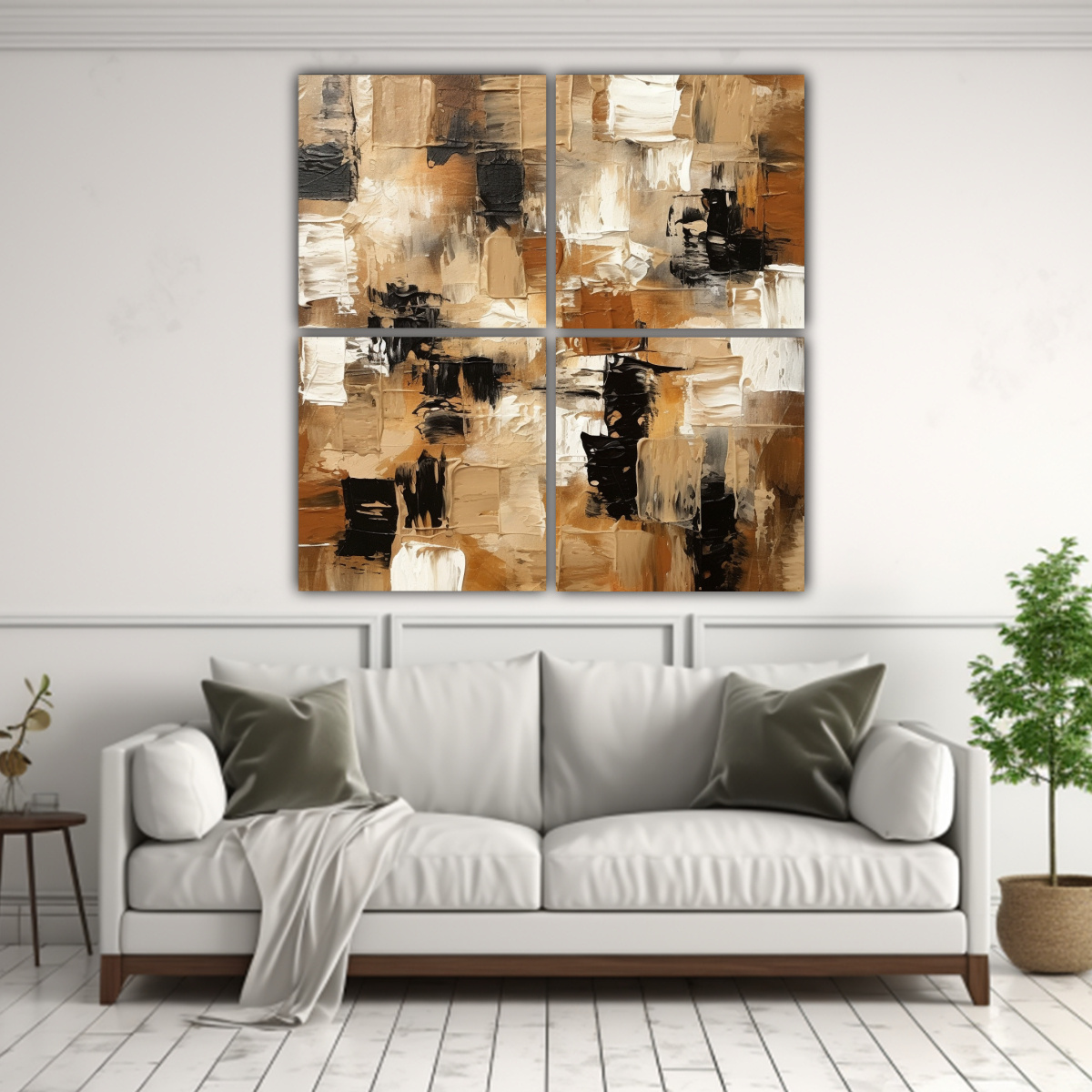 CUATRO TELAS EN BASTIDOR ACUARELA FANTASIA 180X180 CM - 2