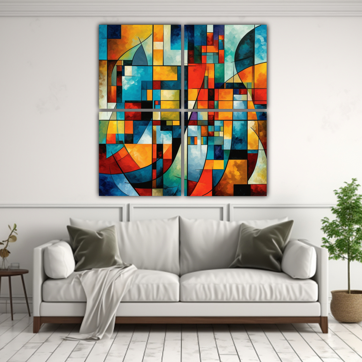 4 LIENZOS DECORATIVOS PODER DE ABSTRACCIÓN 200X200 CM - 2