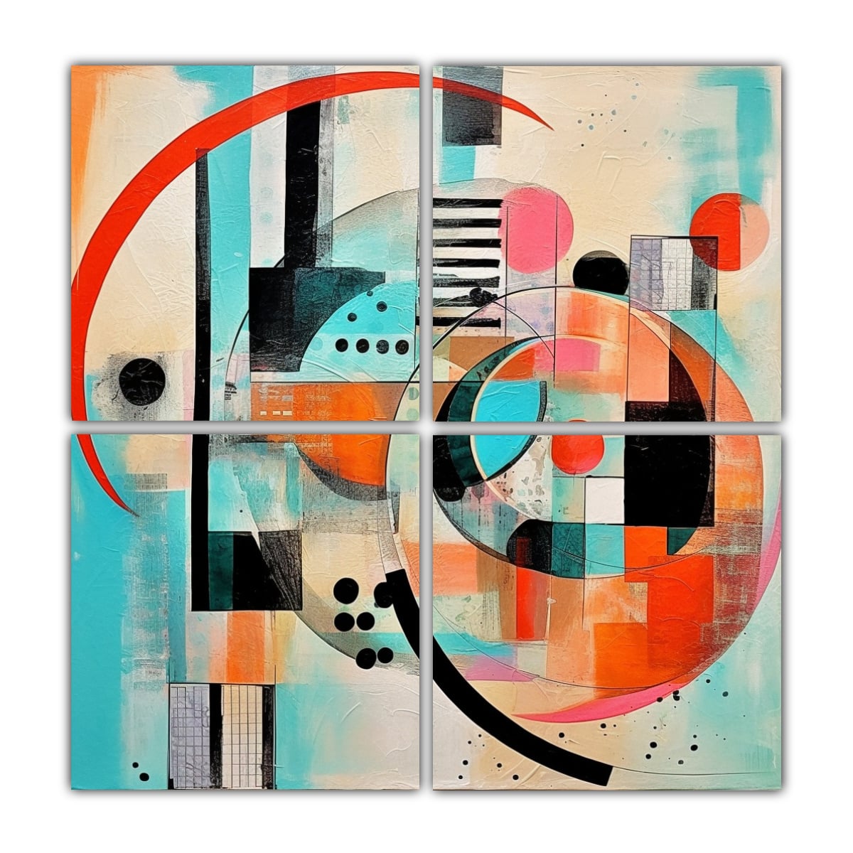 PINTURAS ABSTRACTAS MODERNAS DE ARTE CON 100X100 CM - 1