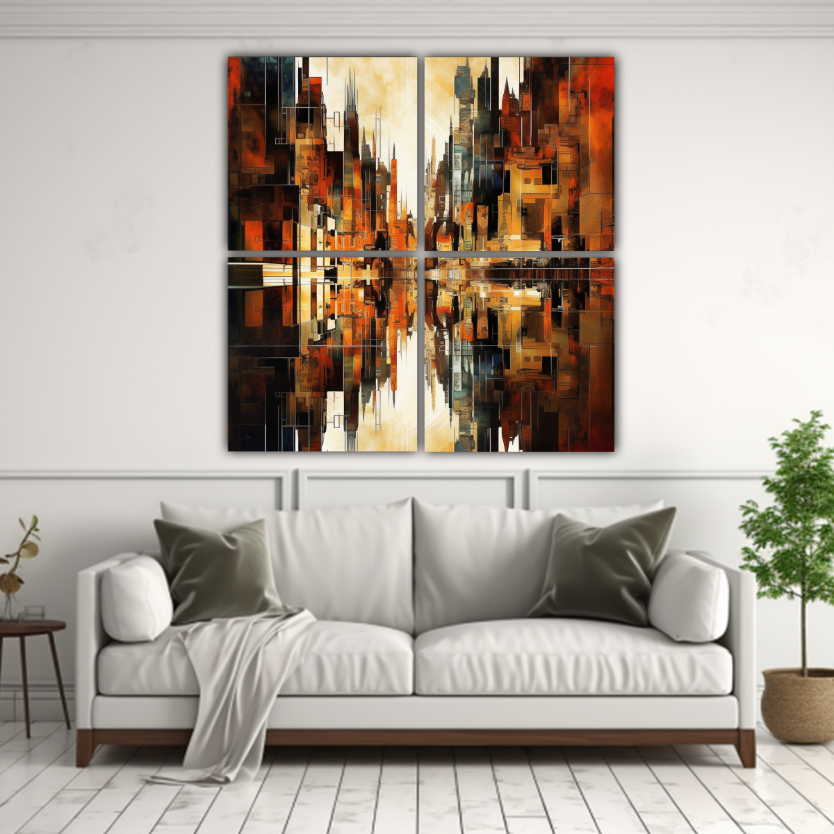 PAISAJE URBANO ABSTRACTO DE ALTA RESOLUCIÓN CON 120X120 CM - 2