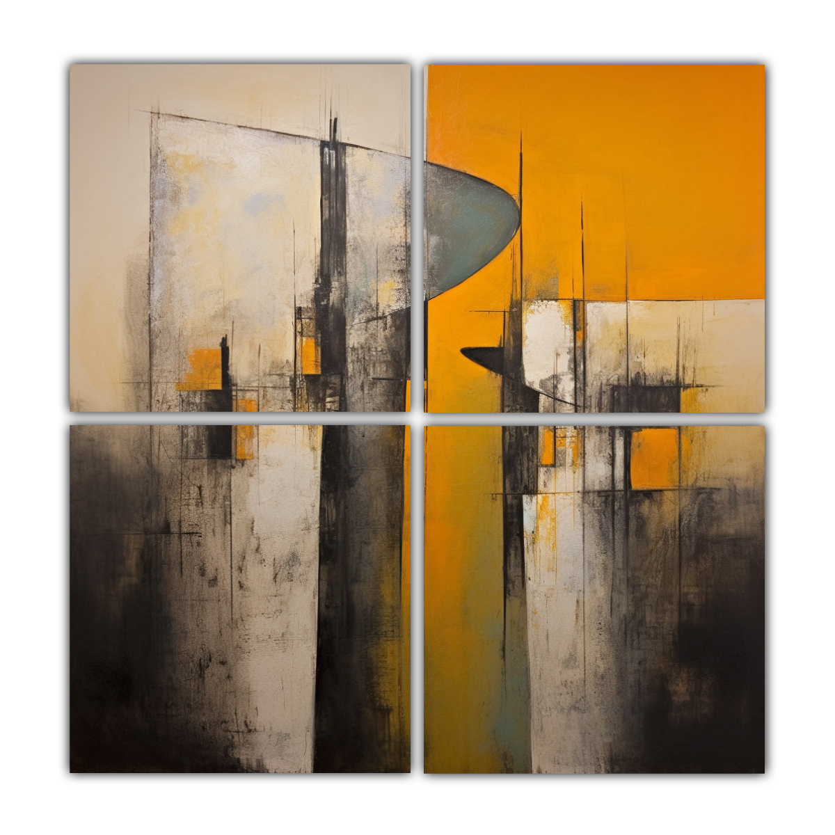 PINTURAS DECORATIVAS TELA SUBLIMADA CON CIUDAD 180X180 CM - 1