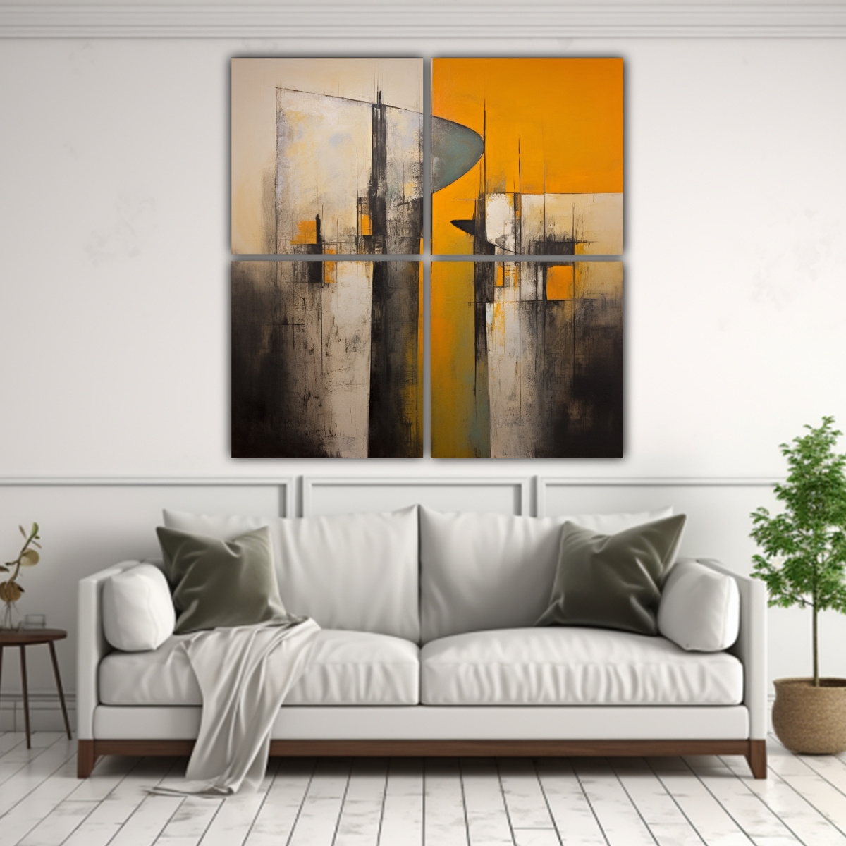 PINTURAS DECORATIVAS TELA SUBLIMADA CON CIUDAD 180X180 CM - 2