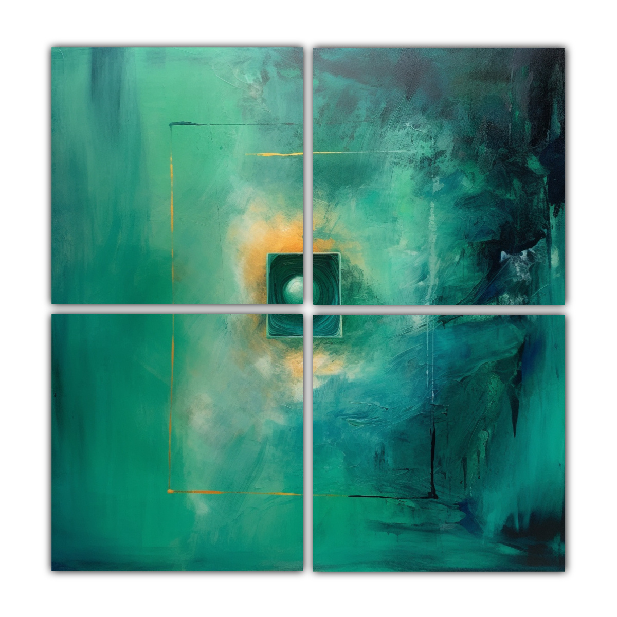 PINTURAS DECORATIVAS ABSTRACTAS DE NATURALEZA 120X120 CM - 1