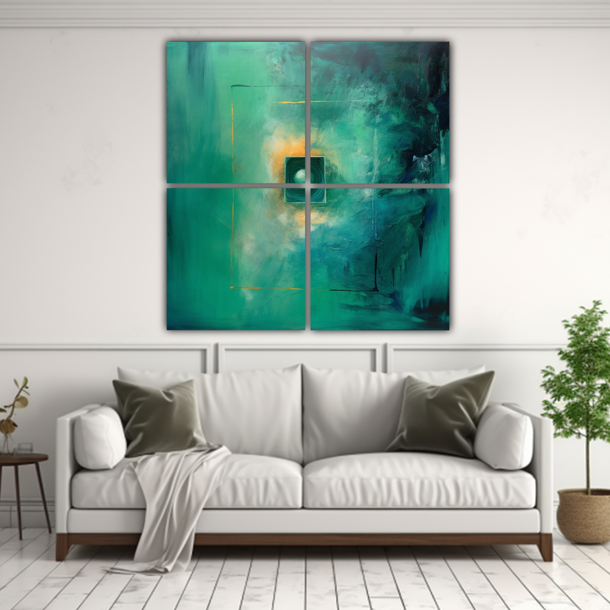 PINTURAS DECORATIVAS ABSTRACTAS DE NATURALEZA 120X120 CM - 2