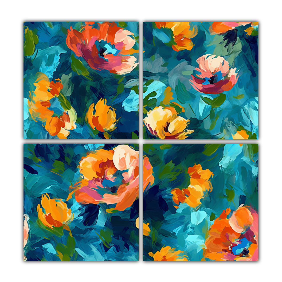 CUATRO LIENZOS TELA SUBLIMADA REPRESENTACIÓN DE 60X60 CM - 1