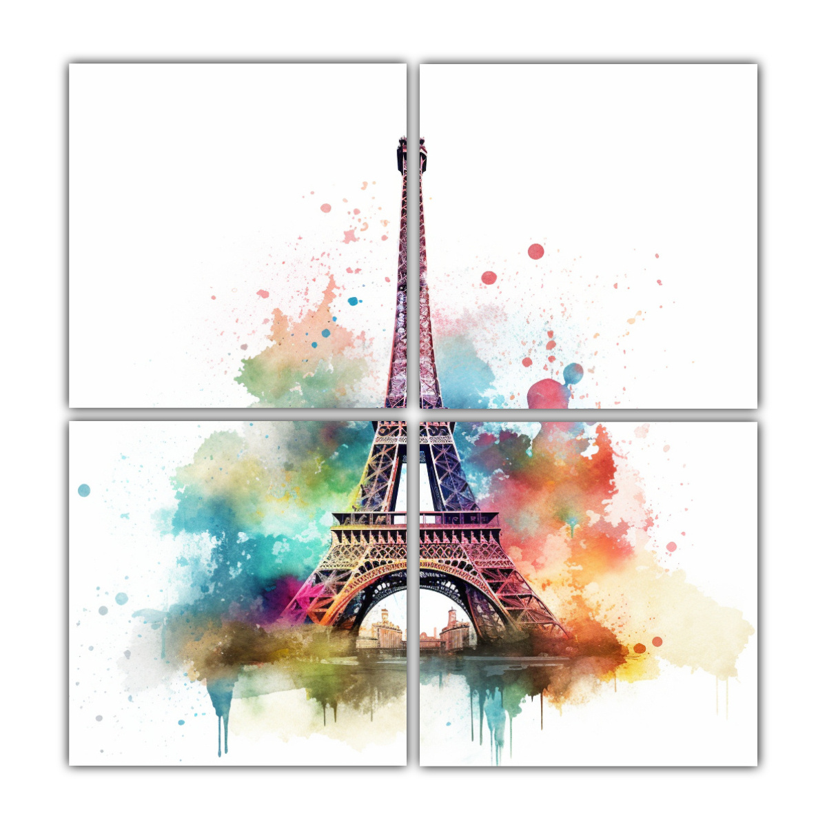 PINTURAS DECORATIVAS DE LA TORRE EIFFEL EN 160X160 CM - 1