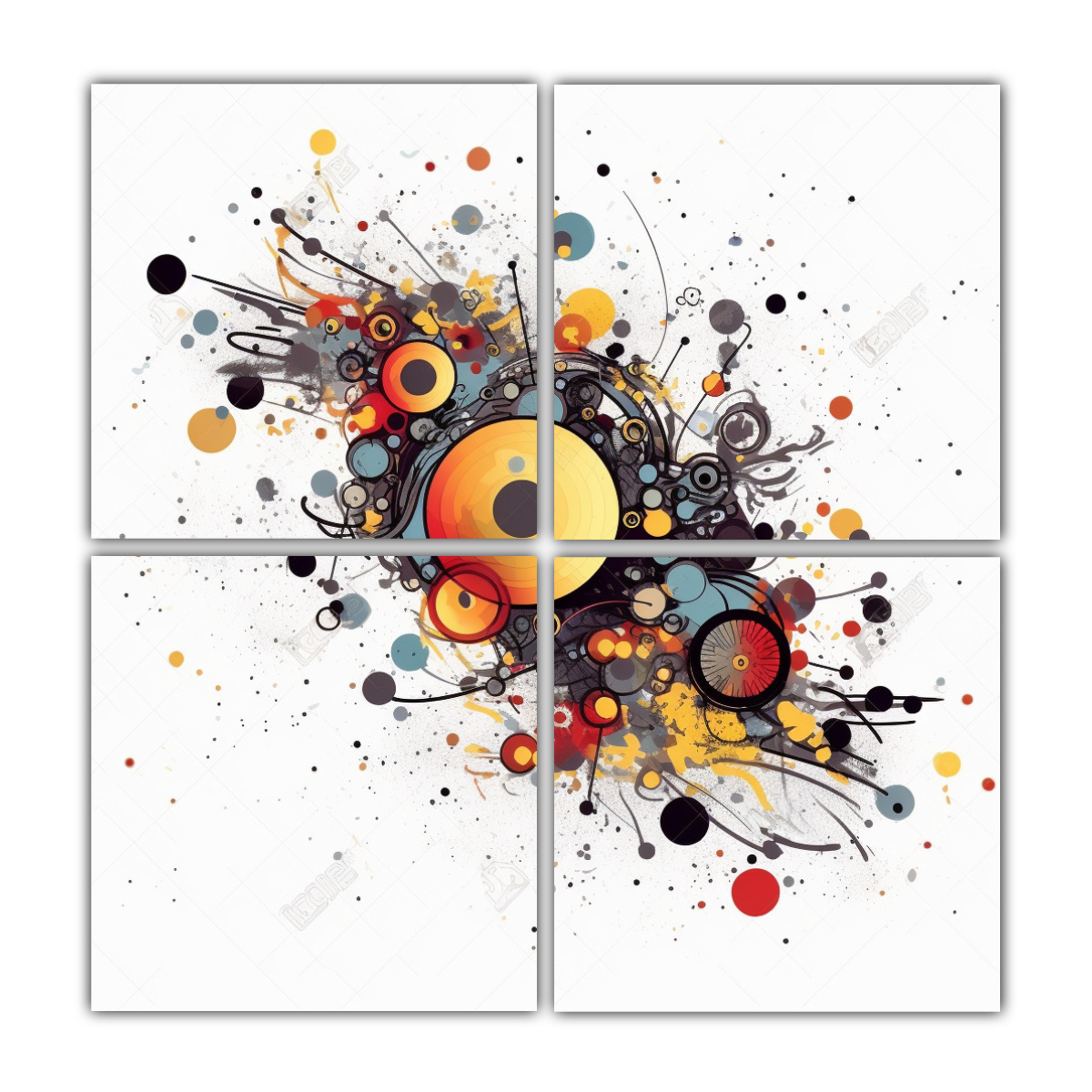 CUADRO DE ARTE DE PARED EXPRESIVA 4342847723 EN 180X180 CM - 1